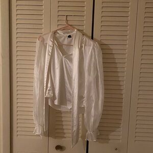 SHEIN Cream Satin Blouse